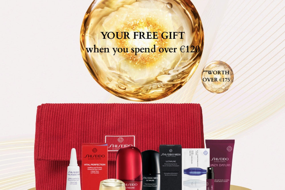 Shiseido cosmetics free gift worth €175