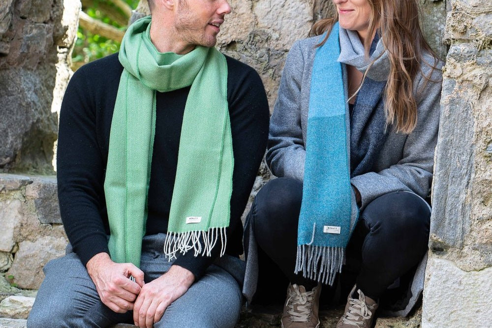 McNutt Scavres of Donegal Irish Handmade Lambswool Scarf Winter Christmas