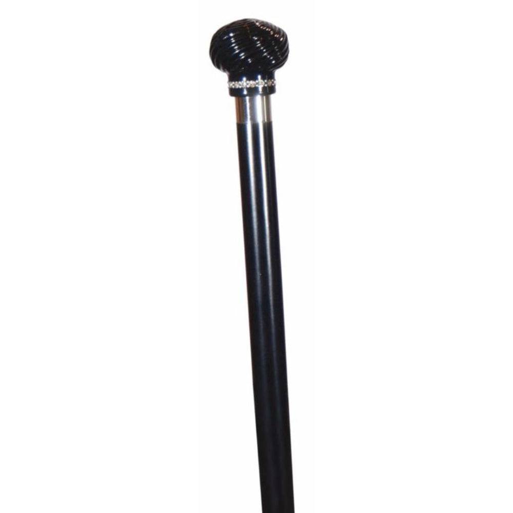 Classic Canes - Black Knobstick With Swarovski Elements Walking Stick Cane