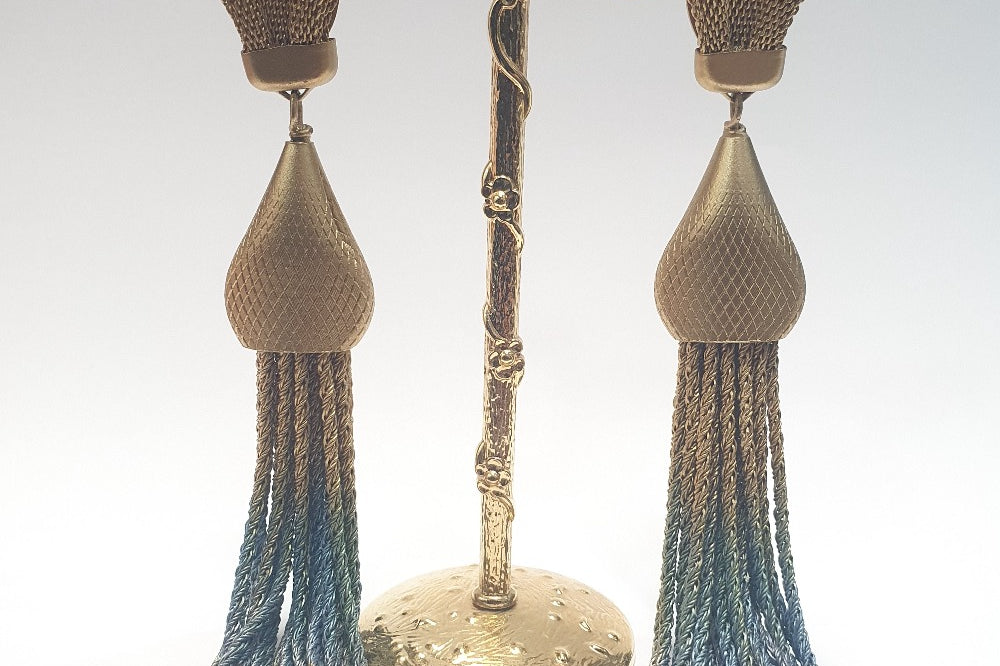 Sarah Cavender Metalworks Jewellery - Grand Tassel Earrings With Onion Dome Cap