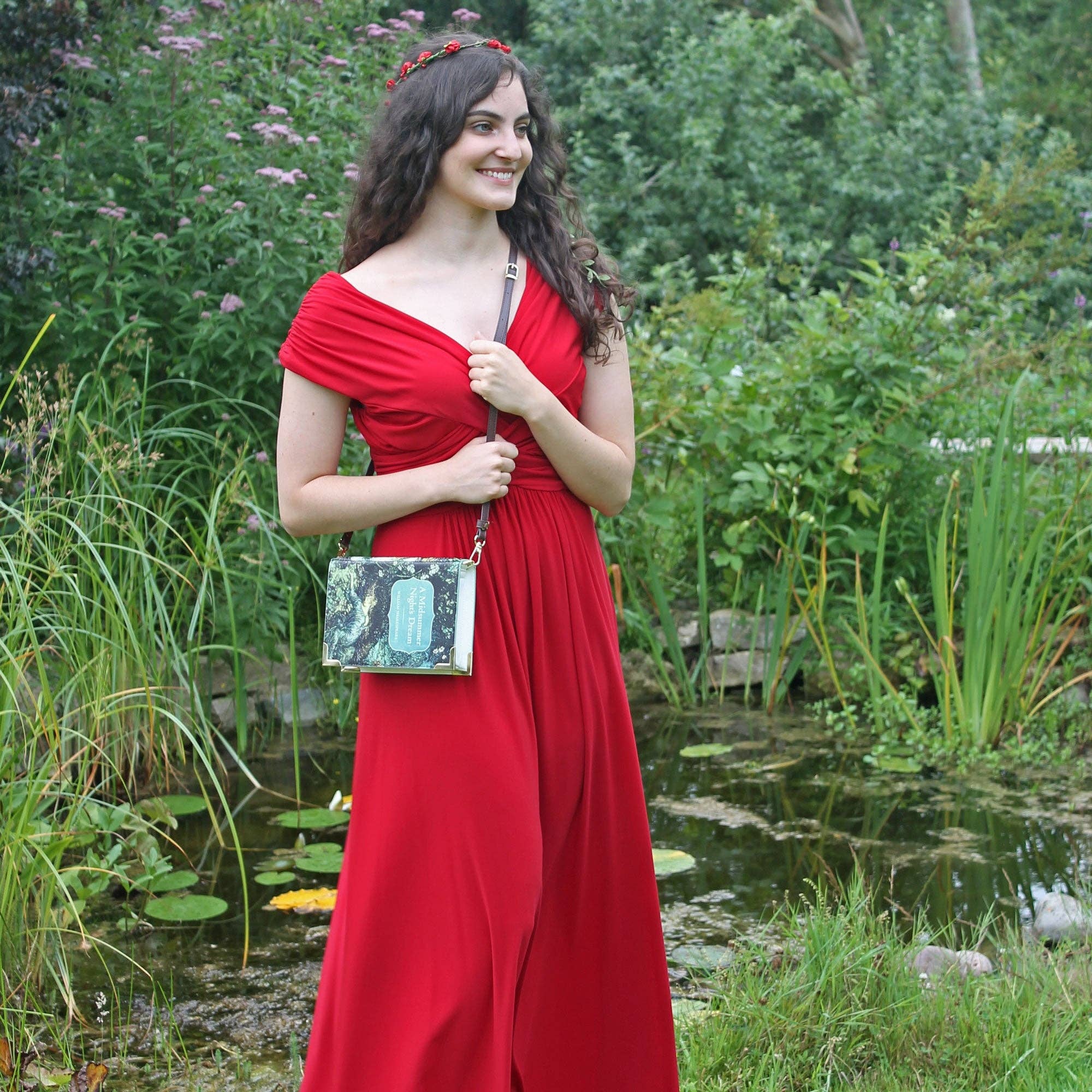 Book-shaped purse with 'A Midsummer Night's Dream' design