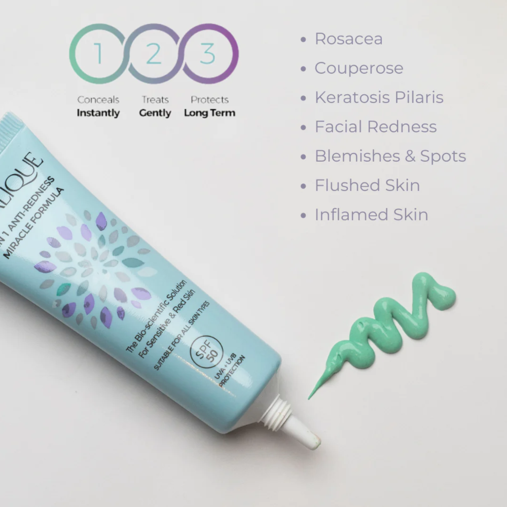 Rosalique 3-in-1 Anti-Redness Miracle Formula SPF50 Moisturiser 30ml