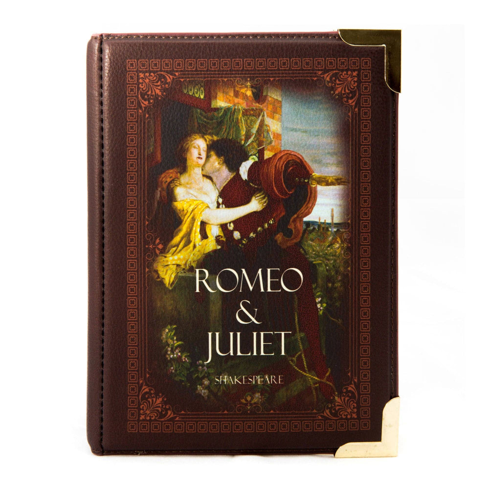 Book cover of 'Romeo & Juliet' by William Shakespeare with decorative design and illustration.