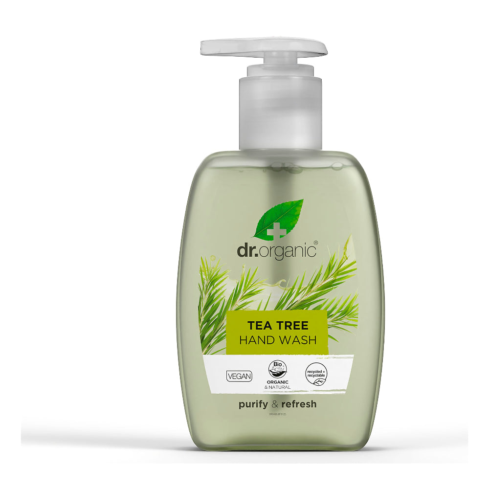Dr. Organic Tea Tree Hand Wash bottle on a white background
