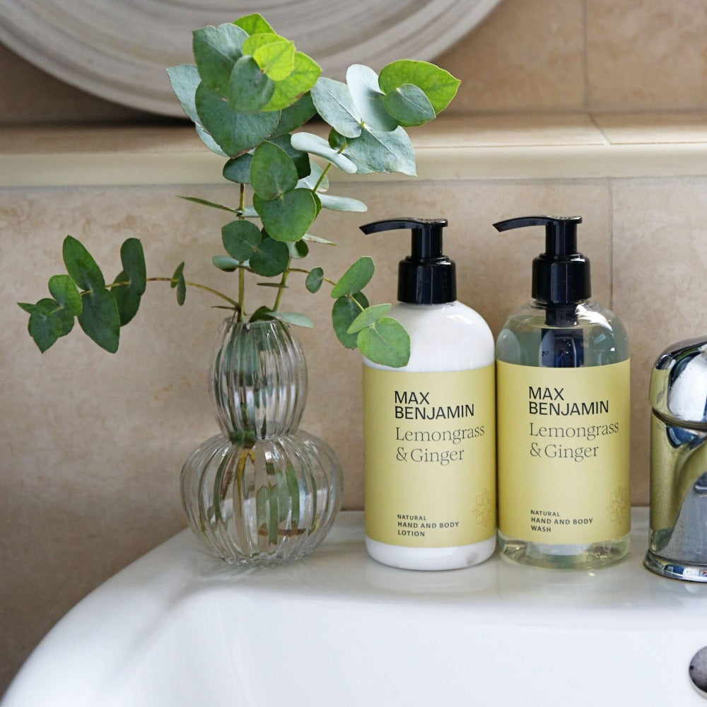 Max Benjamin Lemongrass & Ginger Natural Hand and Body Wash & Lotion 300ml