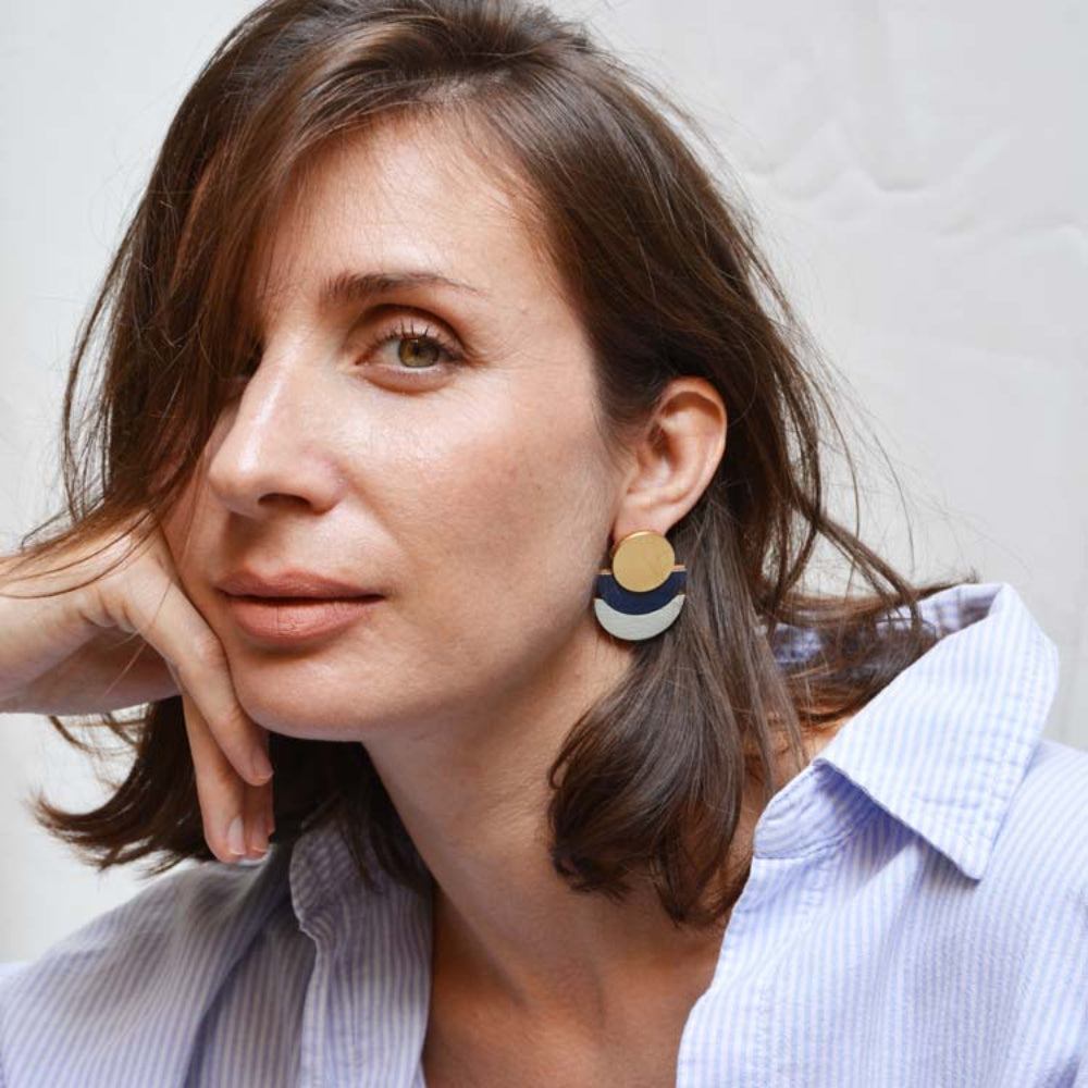 Pithy Luxury Jewellery - Saturno Big Stud Earrings