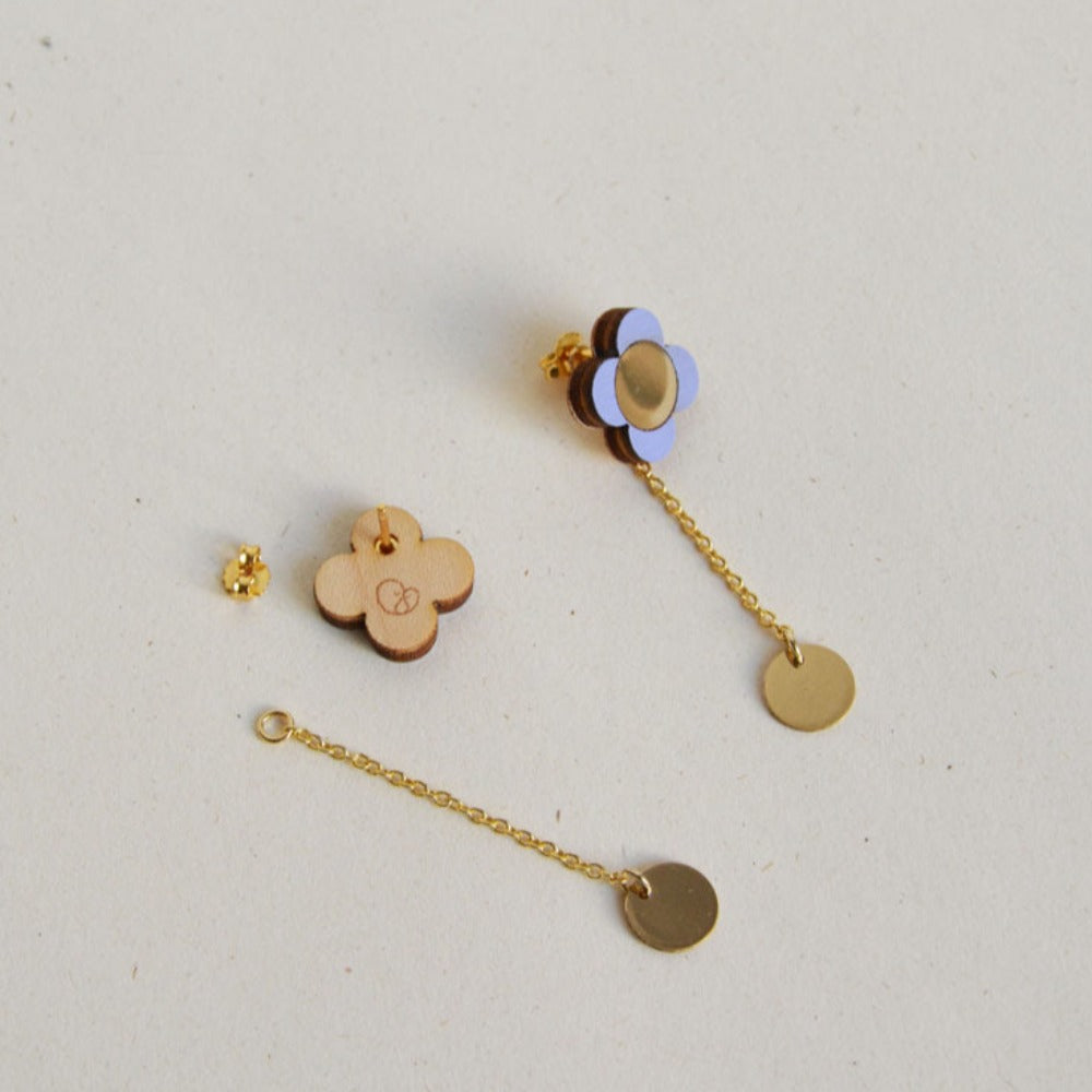 Pithy Luxury Jewellery - Flora Small Stud Earrings lilac