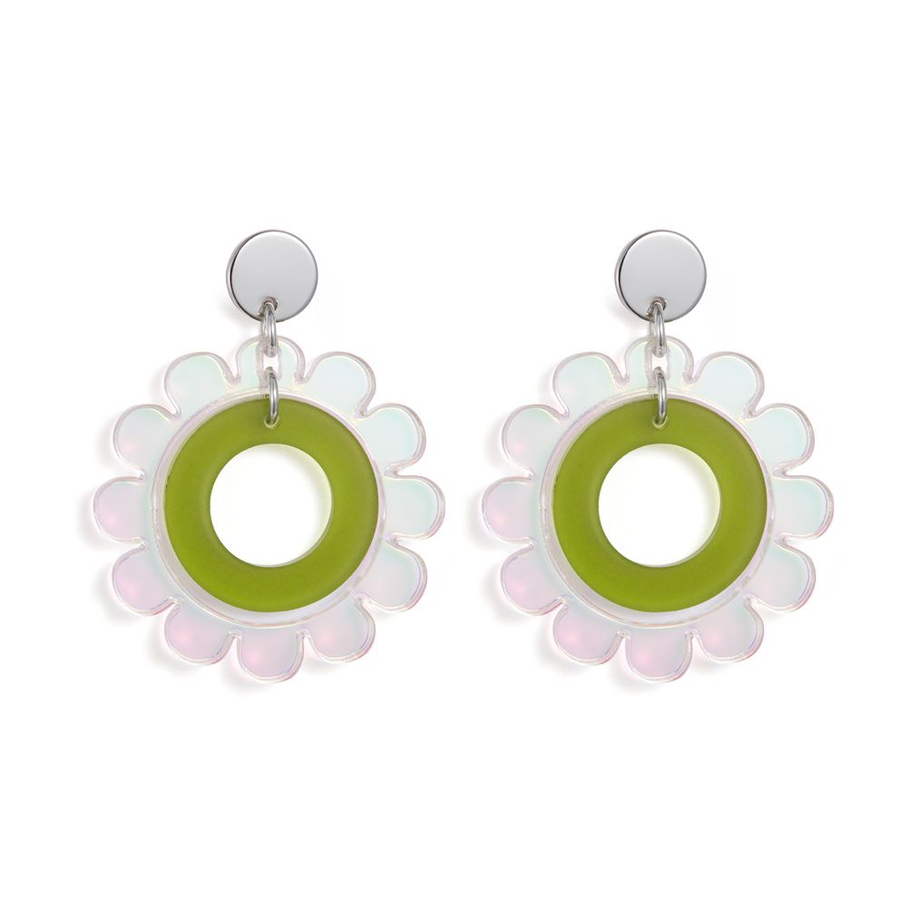 Toolally Sunflower Earrings green