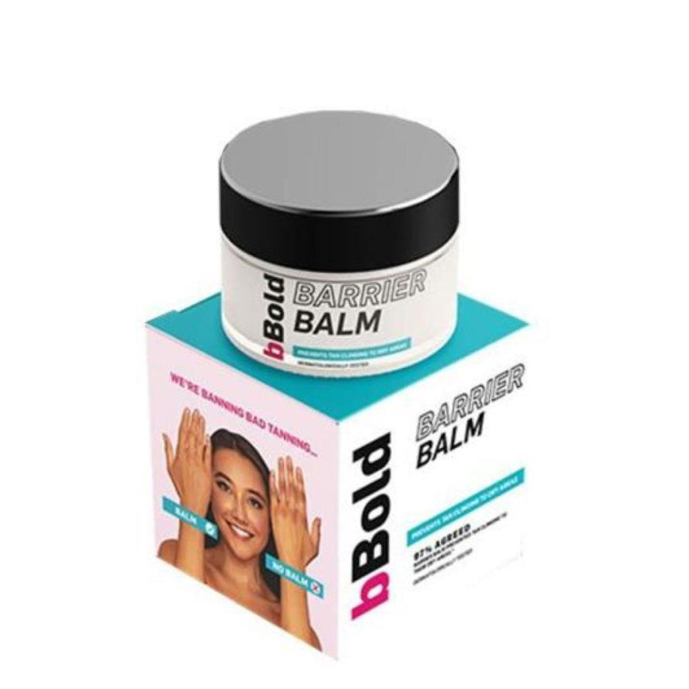 bBold Barrier Balm jar and packaging on a white background