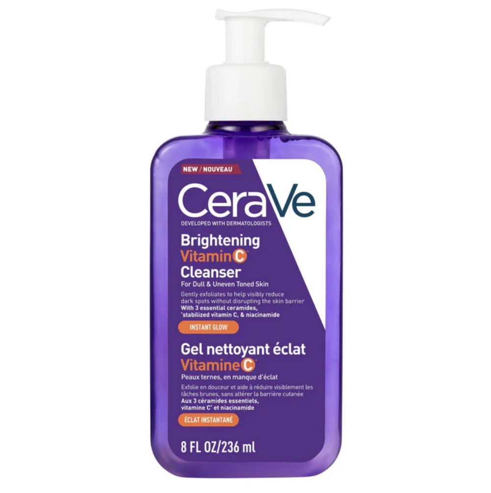 CeraVe Brightening Vitamin C Cleanser bottle on a white background
