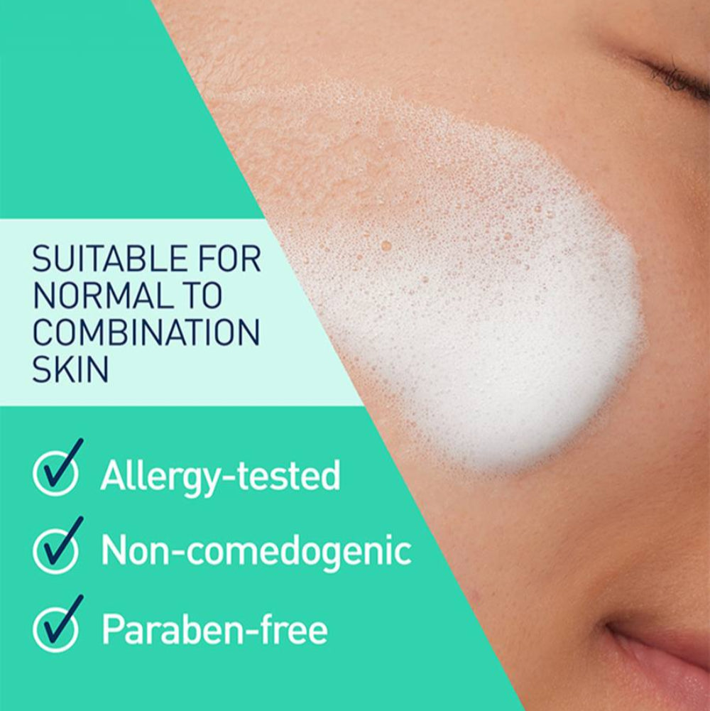 CeraVe Balancing Air Foam Facial Cleanser 148ml benefits suitable for normal to combination skin