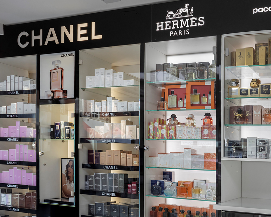 Chanel perfume counter at Town Centre Pharmacy