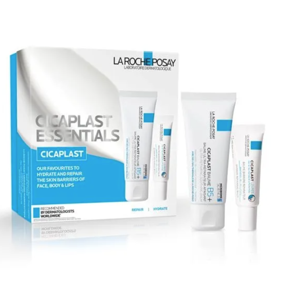 La Roche-Posay Cicaplast Essentials set on a white background