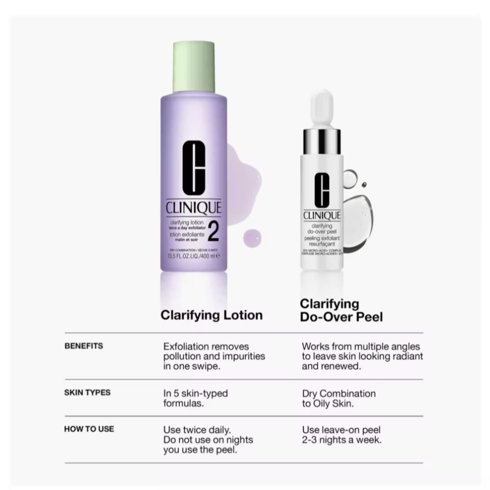 Clinique Clarifying Do-Over Peel 30ml comparison