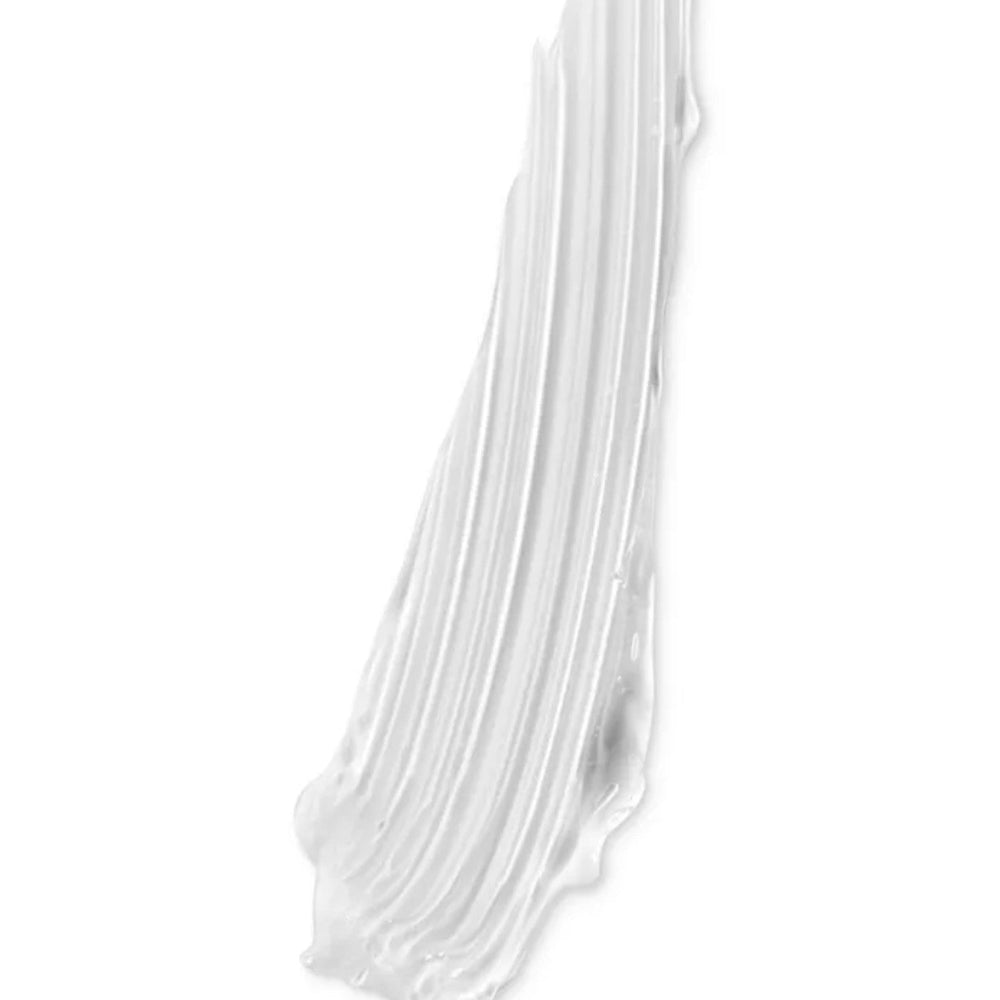 White sheer gel swatch on a white background