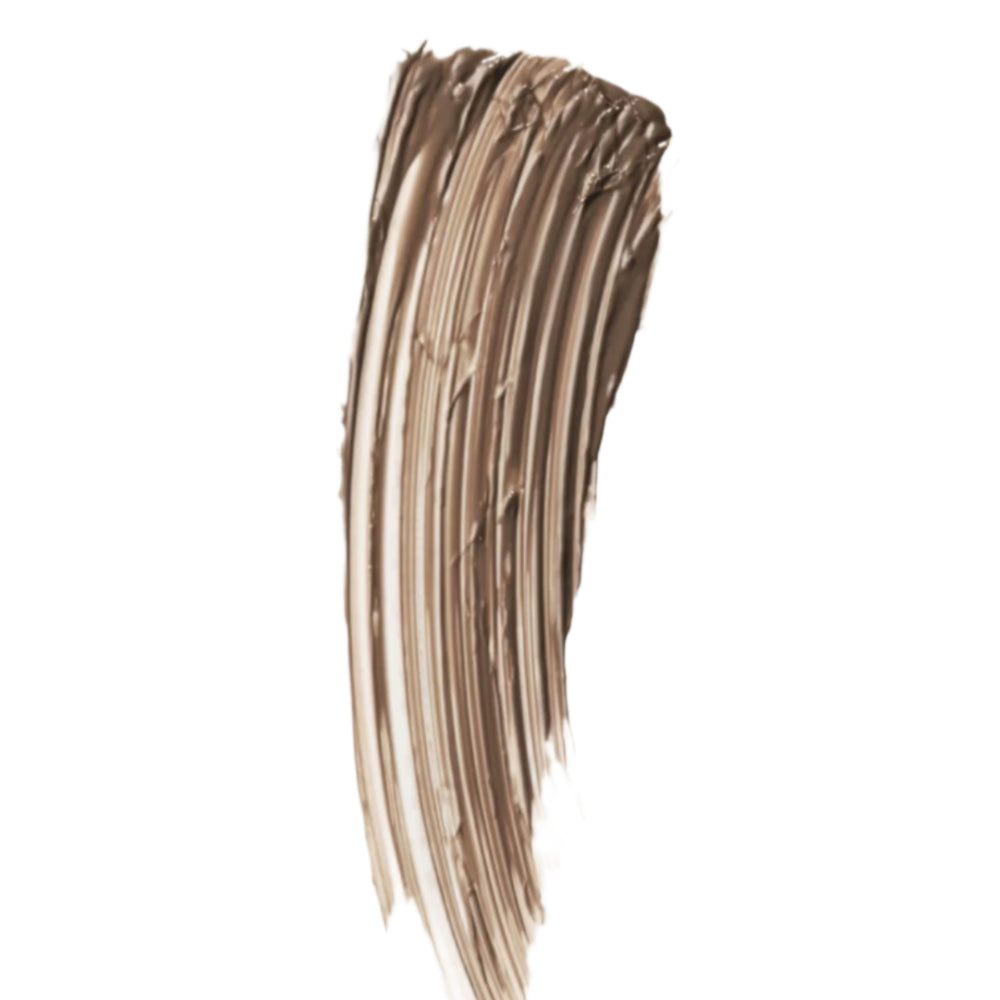 Swatch of soft brown color on a light gray background