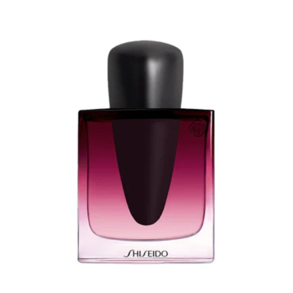 Shiseido perfume bottle with gradient design on a white background