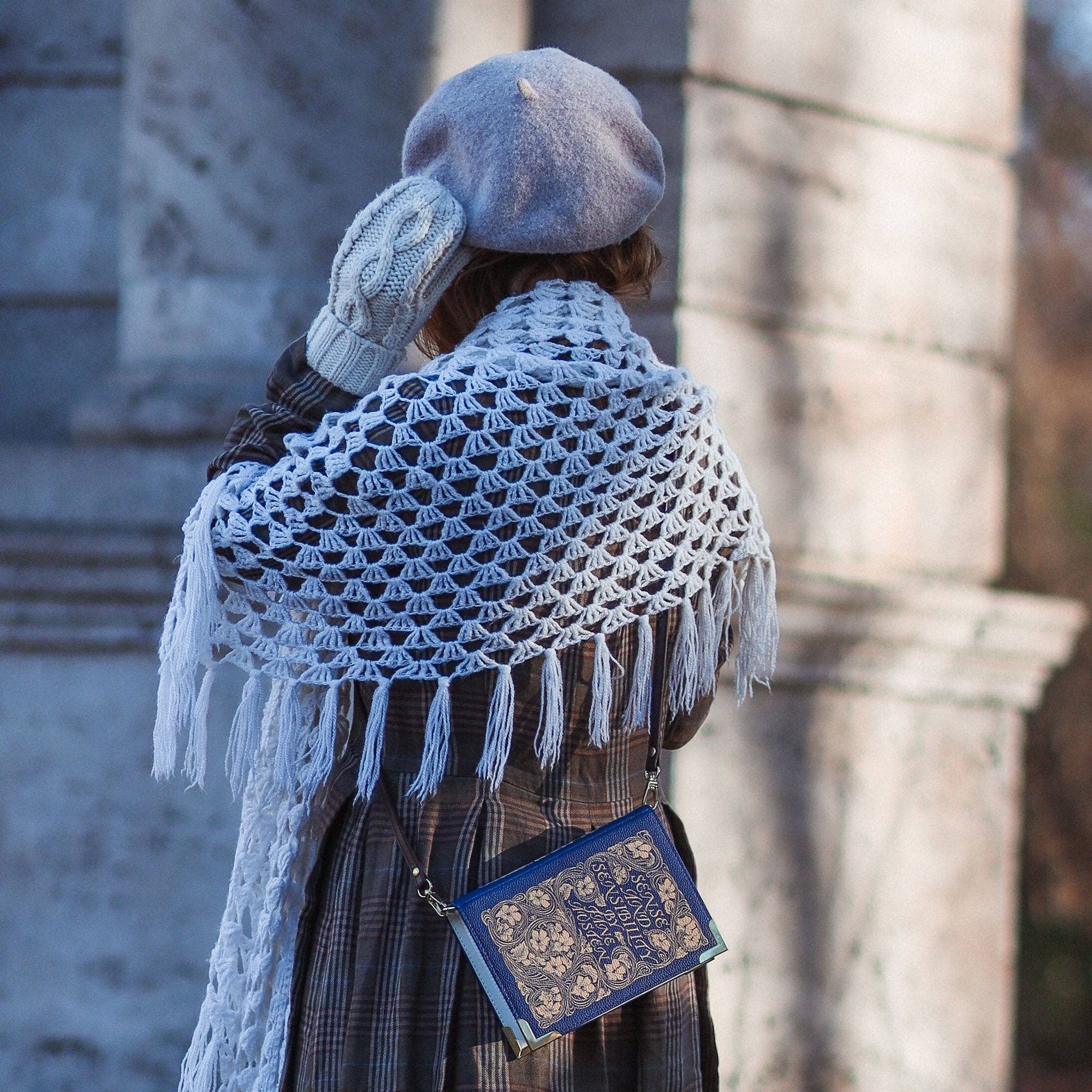 Book-shaped handbag with 'Sense and Sensibility' design