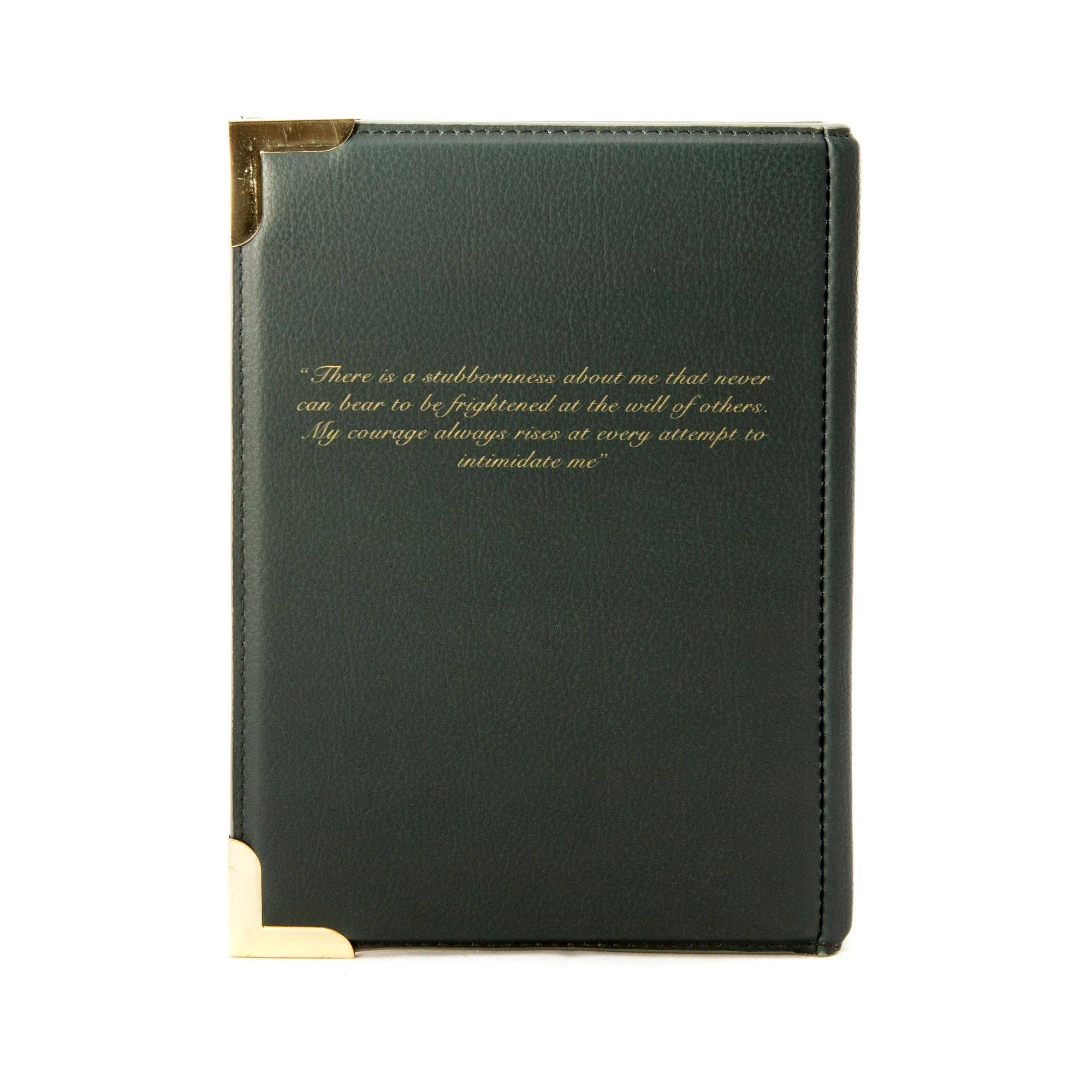 Book-shaped handbag with 'Pride and Prejudice' design on a white background