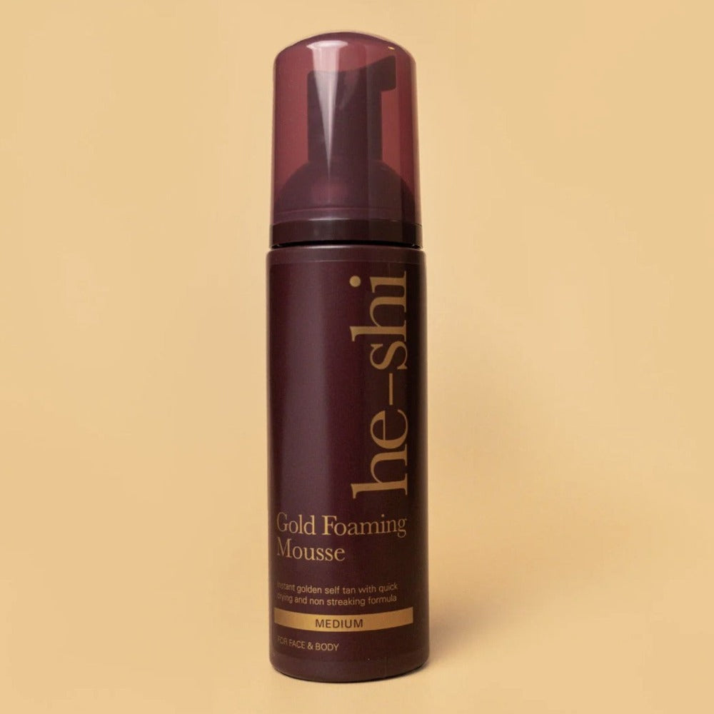 He-Shi Foaming Mousse Self Tan For Face & Body 150ml medium
