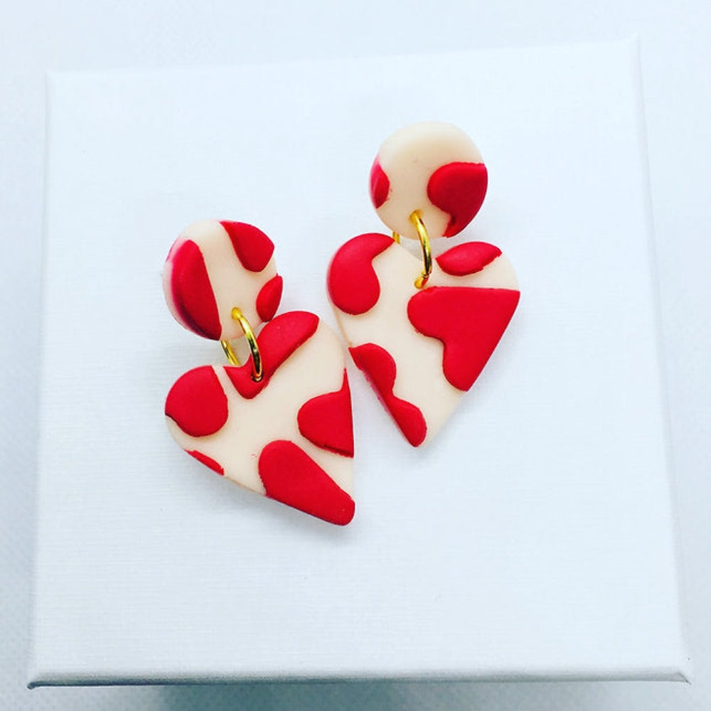 No Shrinking Violet - LOVE LOVE LOVE Medium Earring