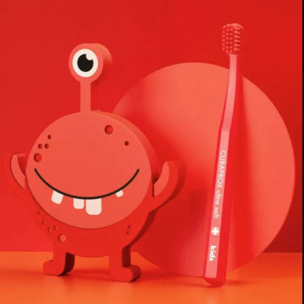 Curaprox 5500 Kids Ultra Soft Toothbrushes 4-12 Years red