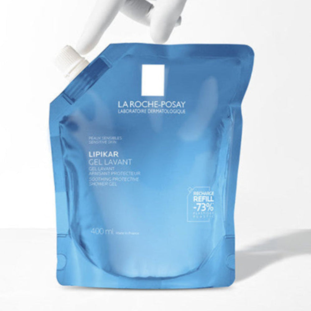 Blue packaging of La Roche-Posay Lipikar Gel Lavant on a white background