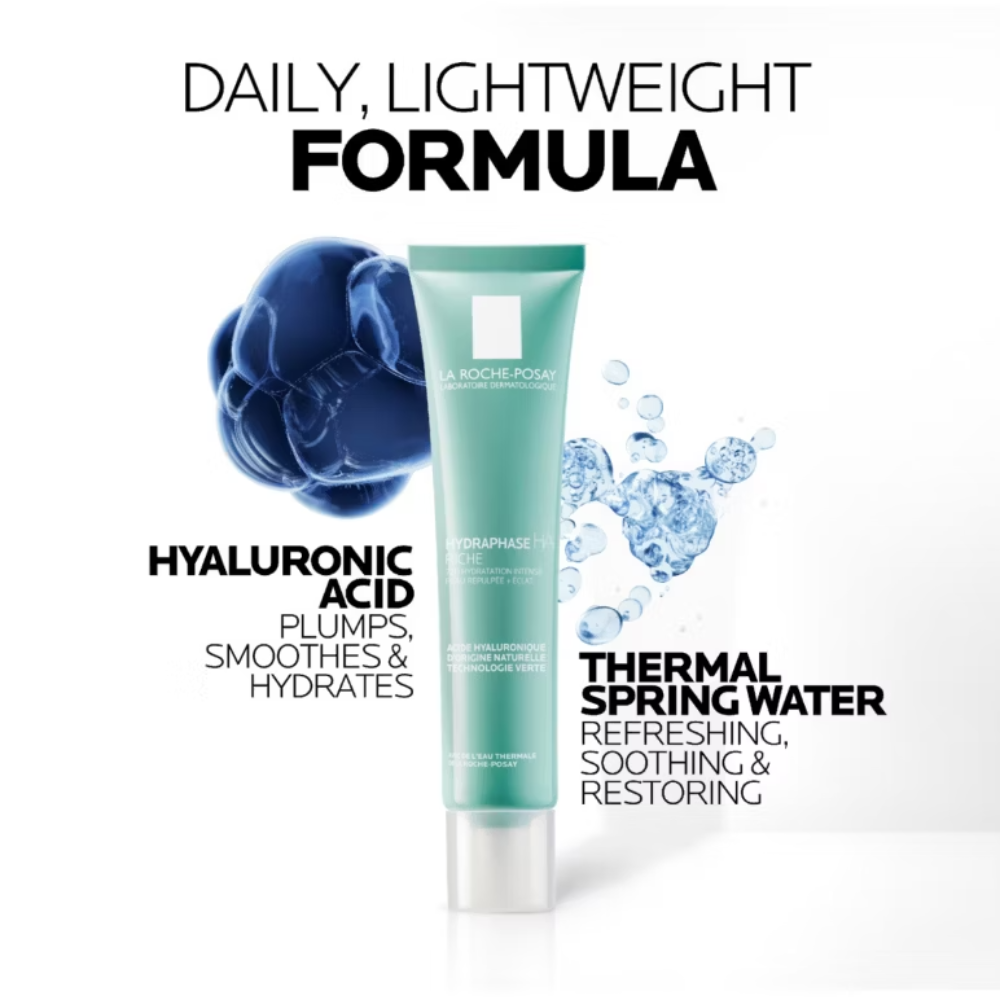 la roche posay hydraphase HA moisturiser benefits about formula