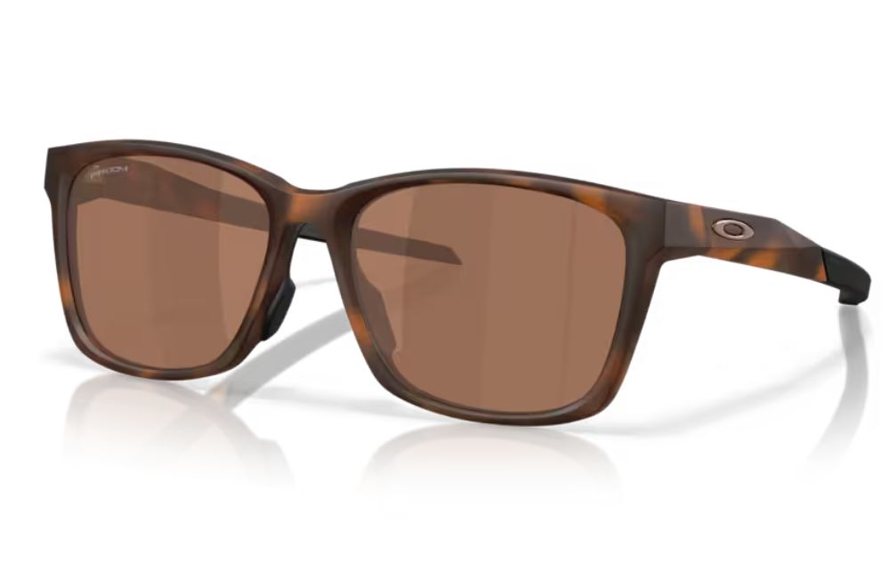 Brown sunglasses with tortoiseshell frame on a white background