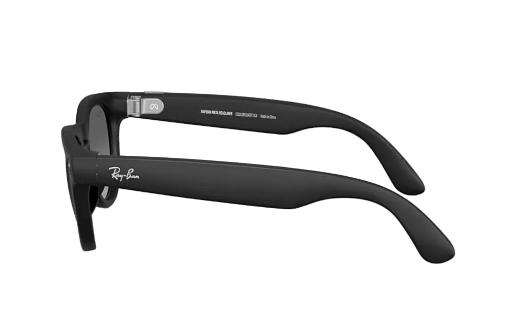 Matte Black sunglasses with 'Ray-Ban' logo on a white background