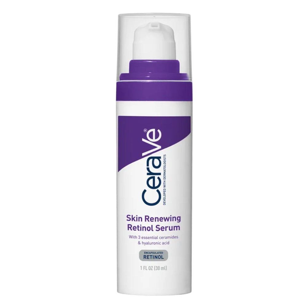 CeraVe Skin Renewing Retinol Serum bottle on a white background