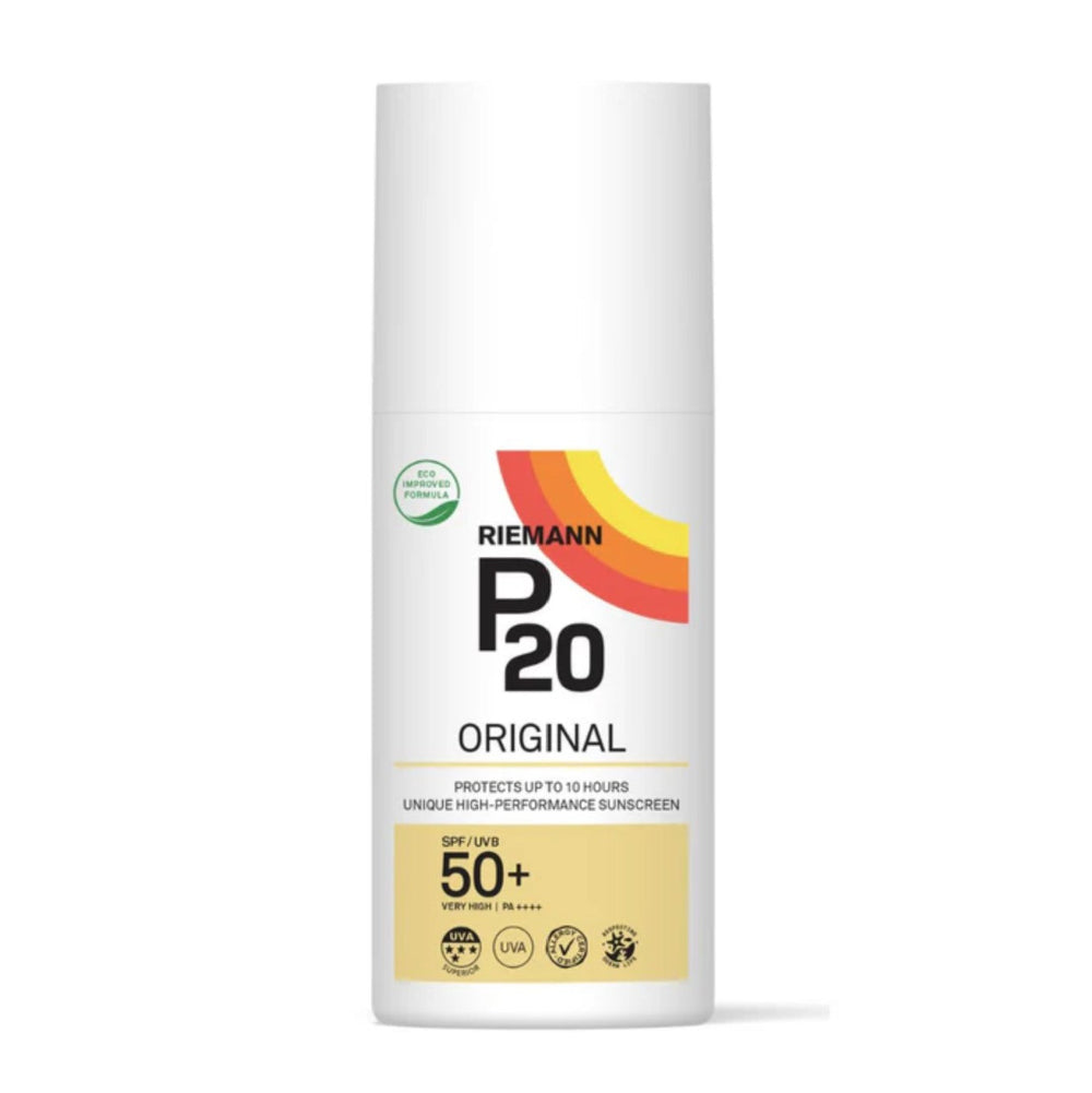 Riemann P20 sunscreen bottle on a white background
