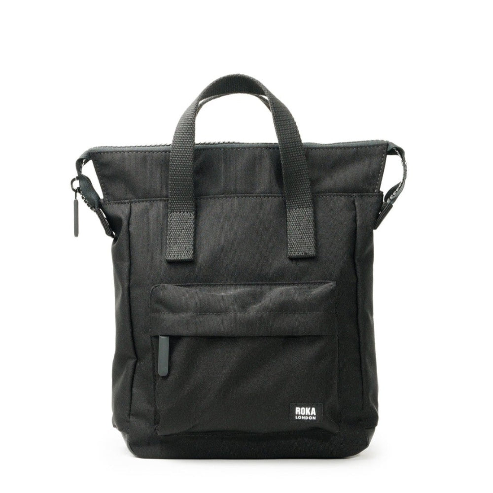 Roka Bantry B Recycled Canvas Small Backpacks All Black Label Ash