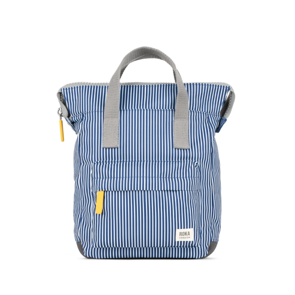 Roka Bantry B Sustainable Canvas Small Backpacks hickory stripe