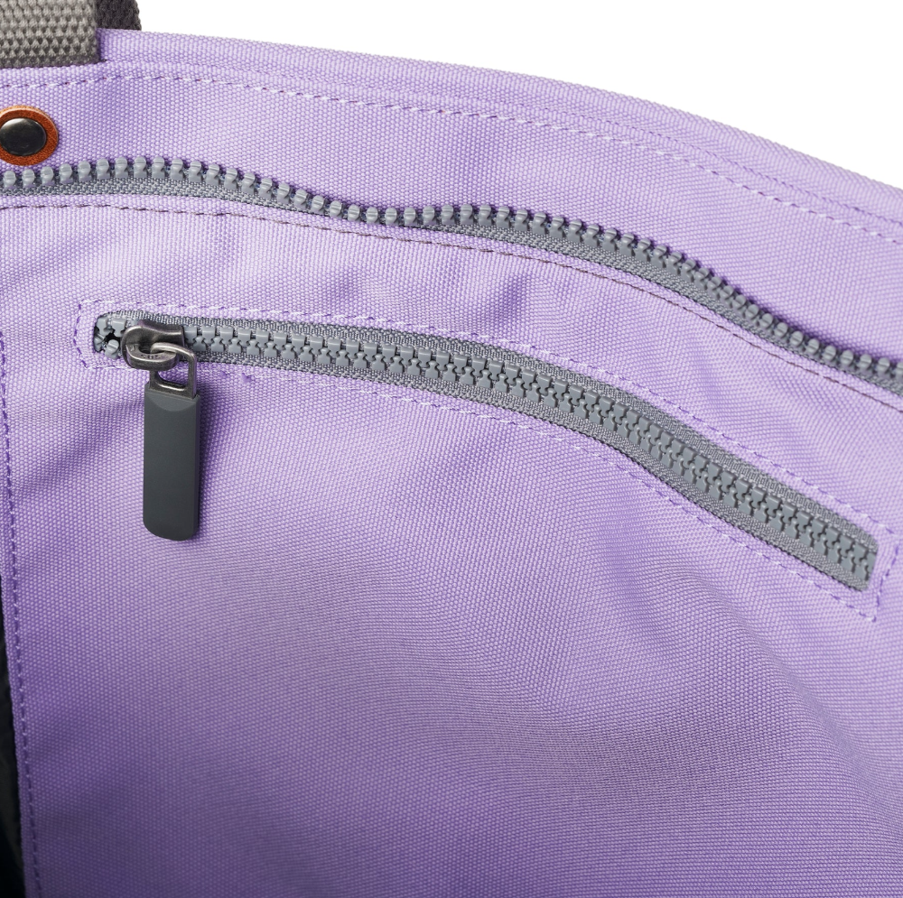 Roka Trafalgar B Tote Sustainable Canvas Medium Bags lavender zip