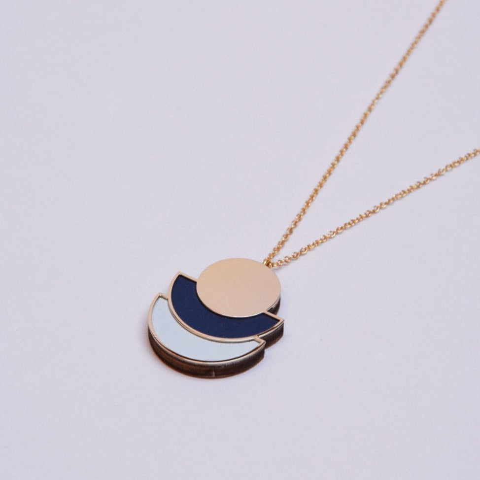 Pithy Luxury Jewellery - Saturno Necklaces navy