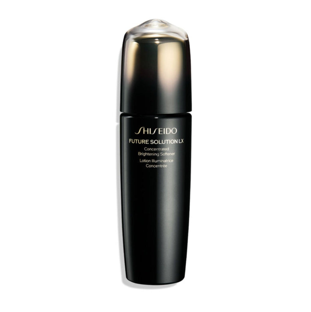 Shiseido Future Solution LX skincare bottle on a white background