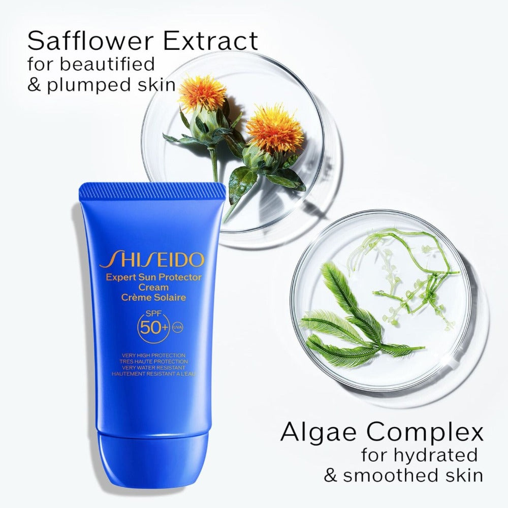 Shiseido Expert Sun Protector Age Defense & Hydration Face Cream SPF50+ & SPF30 50ml town centre pharmacy drogheda