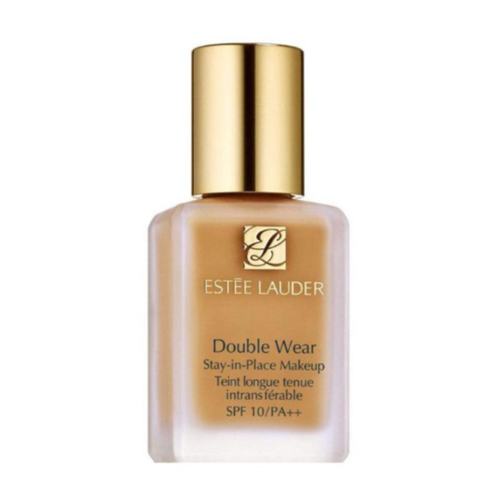 Estée Lauder Double Wear Stay-In-Place Foundation bottle with gold cap.