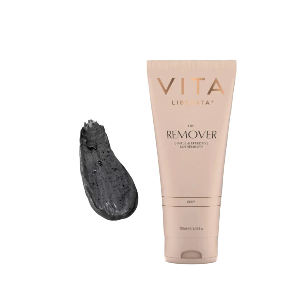 Vita Liberata The Remover tube with a black substance on a light gray background
