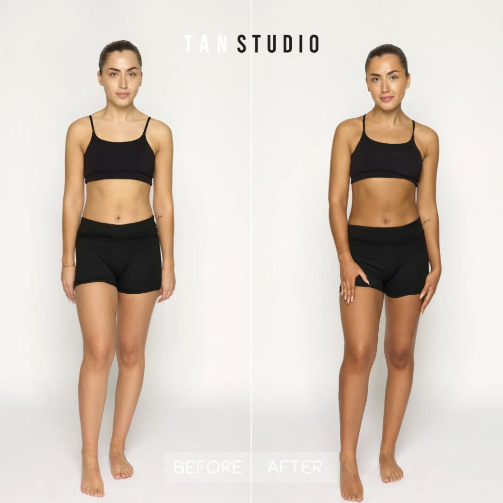 BPerfect Tan Studio Tanning Mousse Ultra Dark Model Comparison