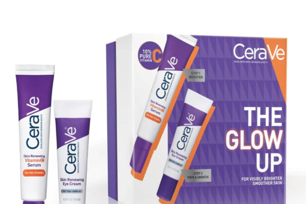 CeraVe skincare products including tubes and a box on a white background