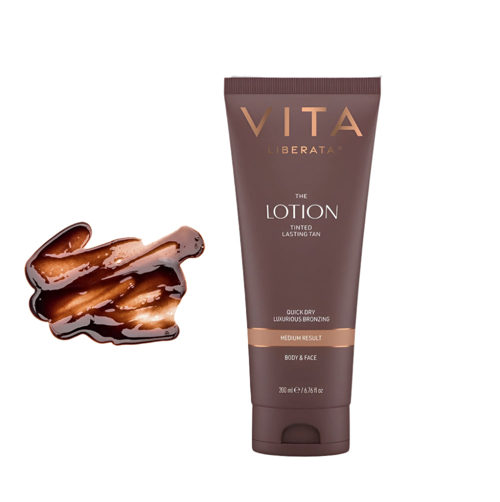 Vita Liberata The Lotion Tinted Lasting Tan Medium 200ml with shade satch