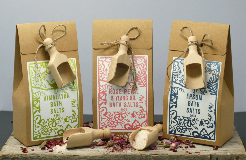 Agnes + cat bath salts relax wellbeing salt scoop gift idea