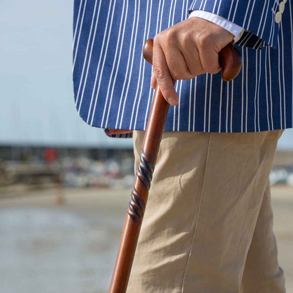Classic Canes - Beech Derby Canes model holding cane