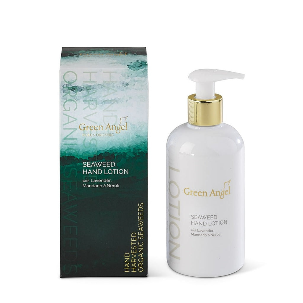 green angel seaweed hand wash and lotion with lavender mandarin & neroli