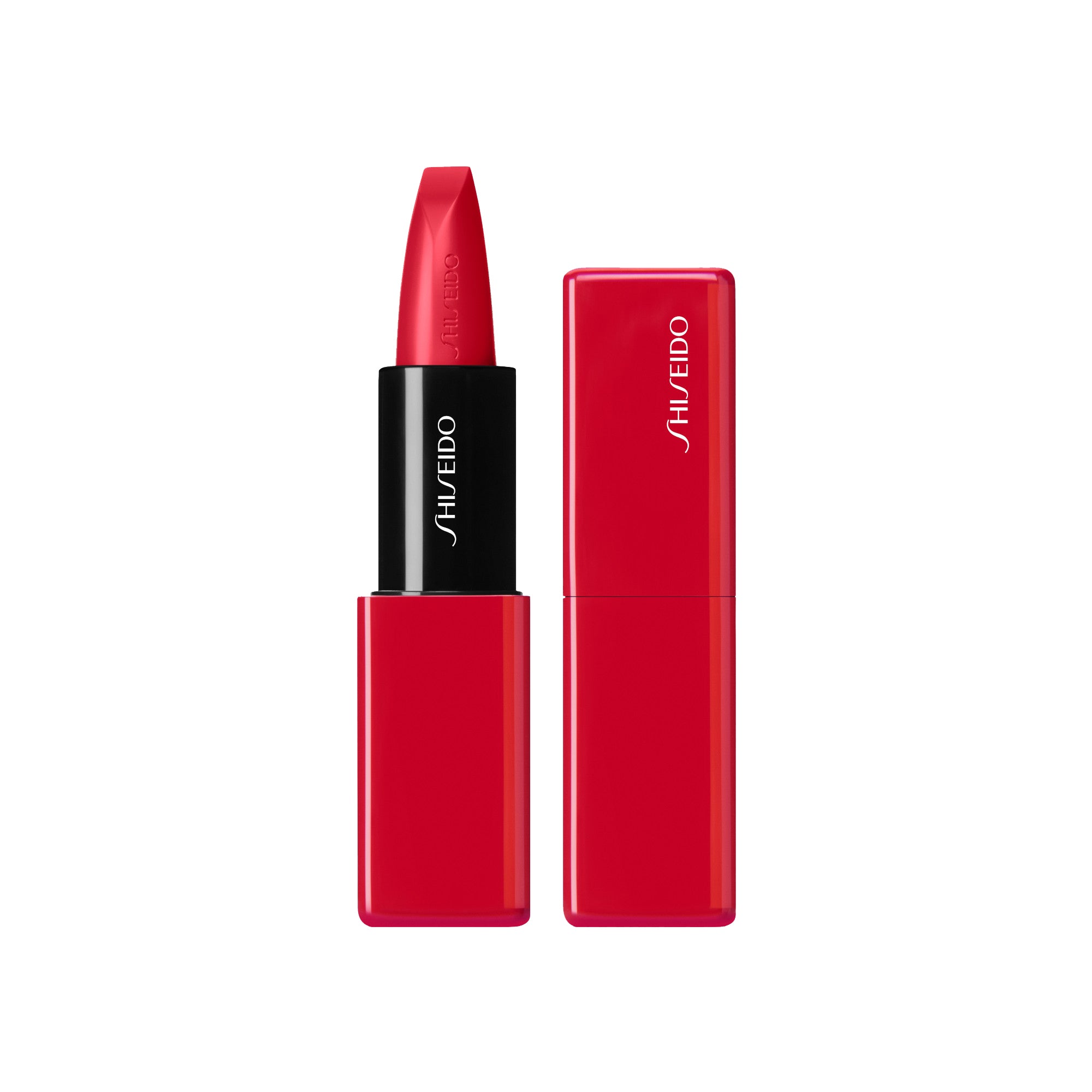 Shiseido TechnoSatin Long Lasting & Hydrating Gel Lipstick red shift