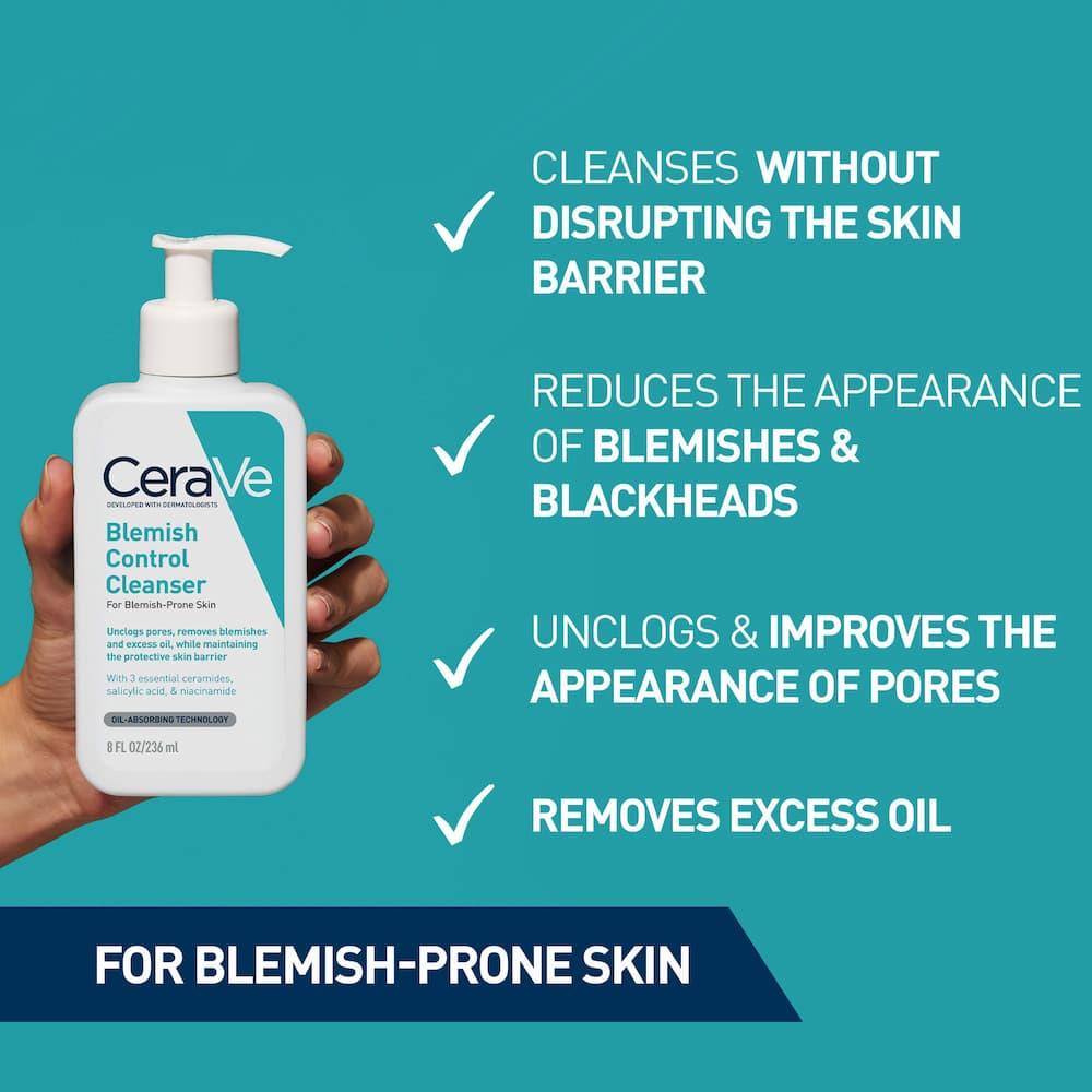 CeraVe Blemish Control Cleanser for Blemish-Prone Skin benefits of cleanser