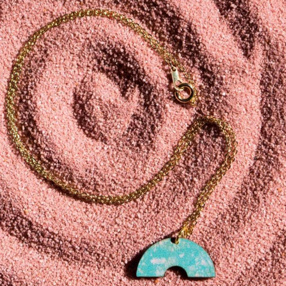 Ishbel Watson - Dappled Arch Necklace mint green necklace