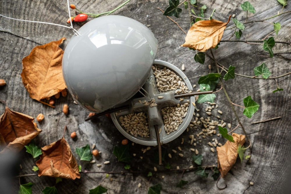 Birdball peanut bird feeder christmas gift idea grey Christmas gift